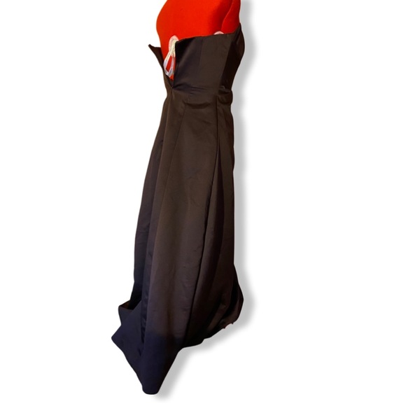 Brown David’s Bridal Strapless Bridesmaid Dress - Picture 2 of 4